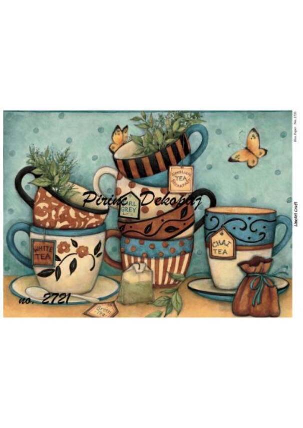 Kahve Fincanı Figürlü Pirinç Dekopaj Model : 2721 - 1