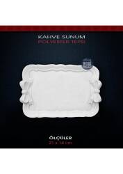 Kahve Sunum Tepsisi 21x14 cm Ham Polyester - Tual Hobi Sanat