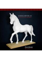Kaideli Büyük At Heykeli (48x46 cm) Ham Polyester - Tual Hobi Sanat