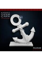 Kaideli Çapa Biblo Heykel (21x19 cm) Ham Polyester - Tual Hobi Sanat