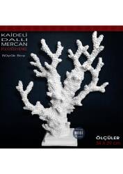 Kaideli Dallı Mercan Heykeli Büyük (34x29 cm) Ham Polyester - Tual Hobi Sanat