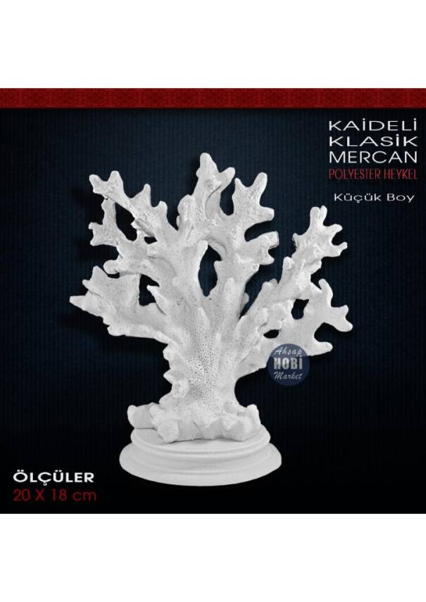 Kaideli Klasik Mercan Biblo Küçük (20x18 cm) Ham Polyester - 1