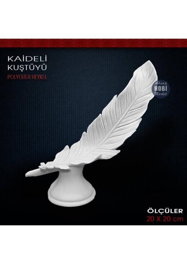 Kaideli Kuştüyü Biblo (20x20 cm) Ham Polyester - 1