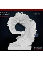 Kaideli Kuştüyü Biblo Büyük Sarmal (27x25 cm) Ham Polyester - Tual Hobi Sanat