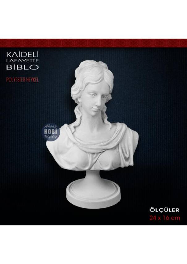 Kaideli Lafayette Büst Biblo Heykeli (24x16 cm) - 1