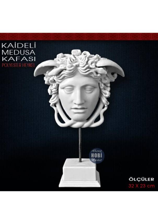 Kaideli Medusa Heykeli (32x23cm) Ham Polyester - 1