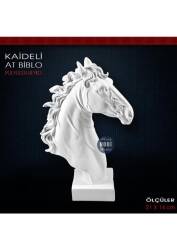 Kaideli Orta Boy At Biblo Heykeli (21x14 cm) Ham Polyester - Tual Hobi Sanat