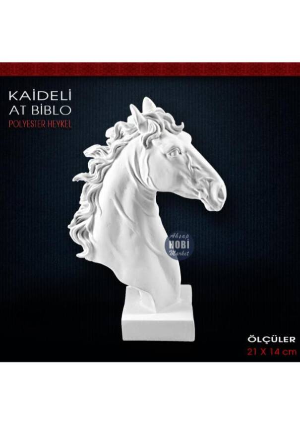 Kaideli Orta Boy At Biblo Heykeli (21x14 cm) Ham Polyester - 1