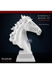 Kaideli Royal At Heykeli Büyük (37x26 cm) Ham Polyester - Tual Hobi Sanat