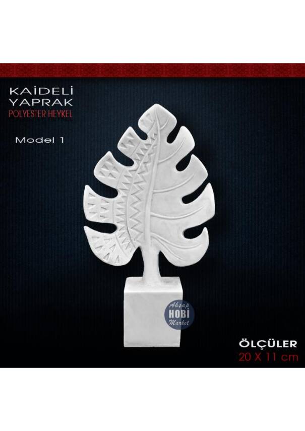Kaideli Yaprak Biblo Model 1 (20x11 cm) Ham Polyester - 1