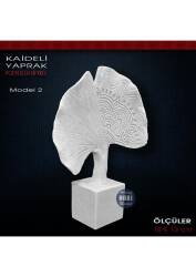 Kaideli Yaprak Biblo Model 2 (18x13 cm) Ham Polyester - Tual Hobi Sanat (1)
