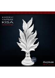 Kaideli Yaprak Heykeli Kısa Boy (38x18 cm) Ham Polyester - Tual Hobi Sanat