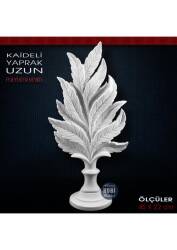 Kaideli Yaprak Heykeli Uzun Boy (45x22 cm) Ham Polyester - Tual Hobi Sanat