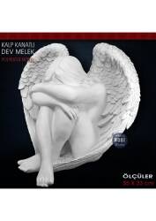 Kalp Kanatlı Dev Melek Heykeli (35x33 cm) Ham Polyester - Tual Hobi Sanat (1)