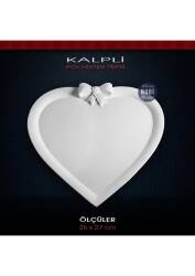 Kalpli Fiyonklu Tepsi 27x26 cm Ham Polyester - Tual Hobi Sanat