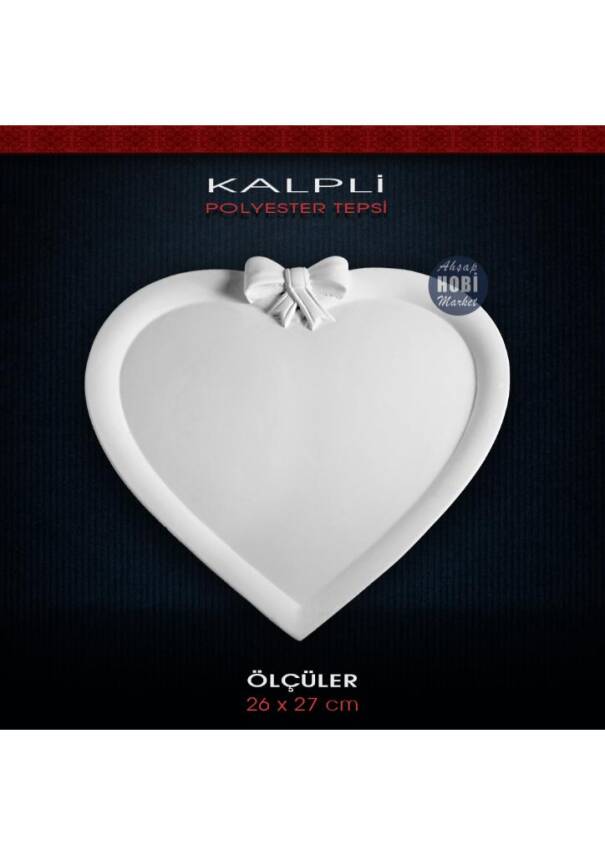 Kalpli Fiyonklu Tepsi 27x26 cm Ham Polyester - 1