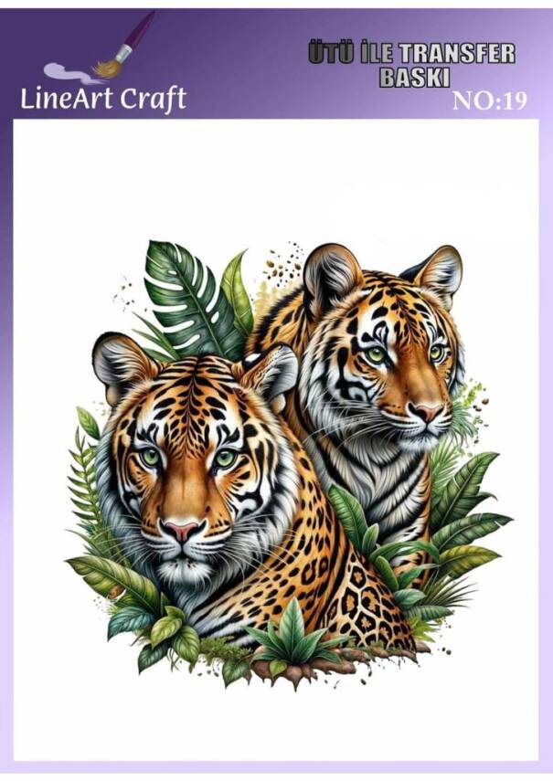 Kaplan Desenli Kumaş Transfer Kağıdı LNT-K019 (20x20 cm) - 1