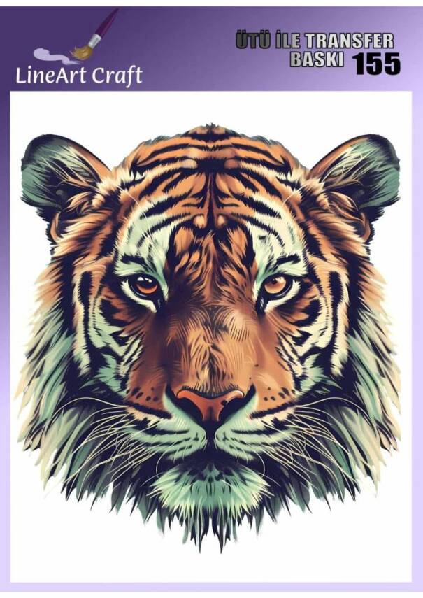 Kaplan Desenli Kumaş Transfer Kağıdı LNT-K155 (20x20 cm) - 1