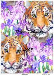 Kaplan Desenli Pirinç Dekopaj Model : 4698 - Line Art