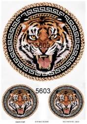 Kaplan Desenli Pirinç Dekopaj Model : 5603 - Line Art