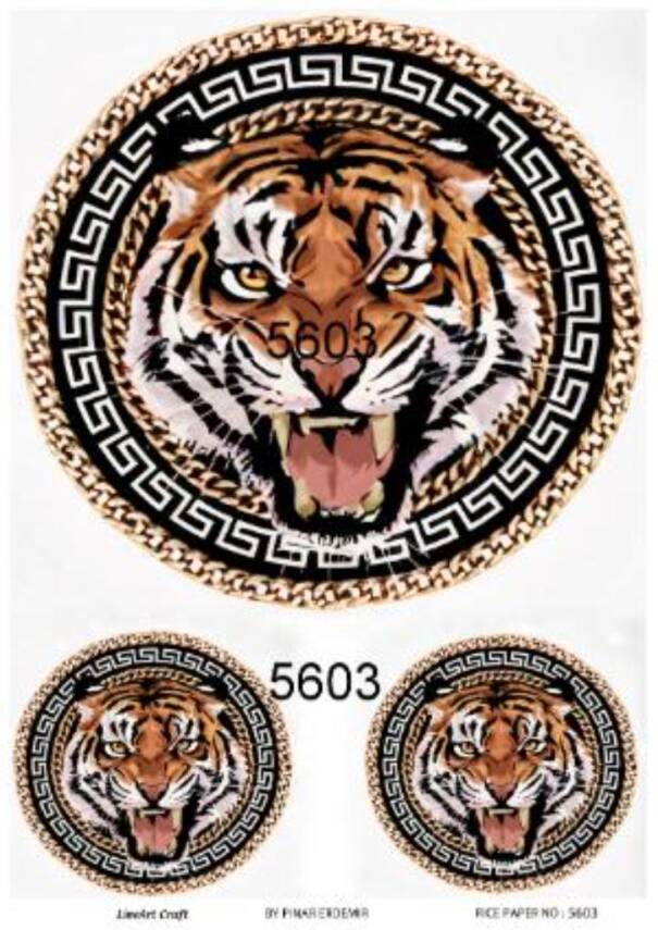 Kaplan Desenli Pirinç Dekopaj Model : 5603 - 1