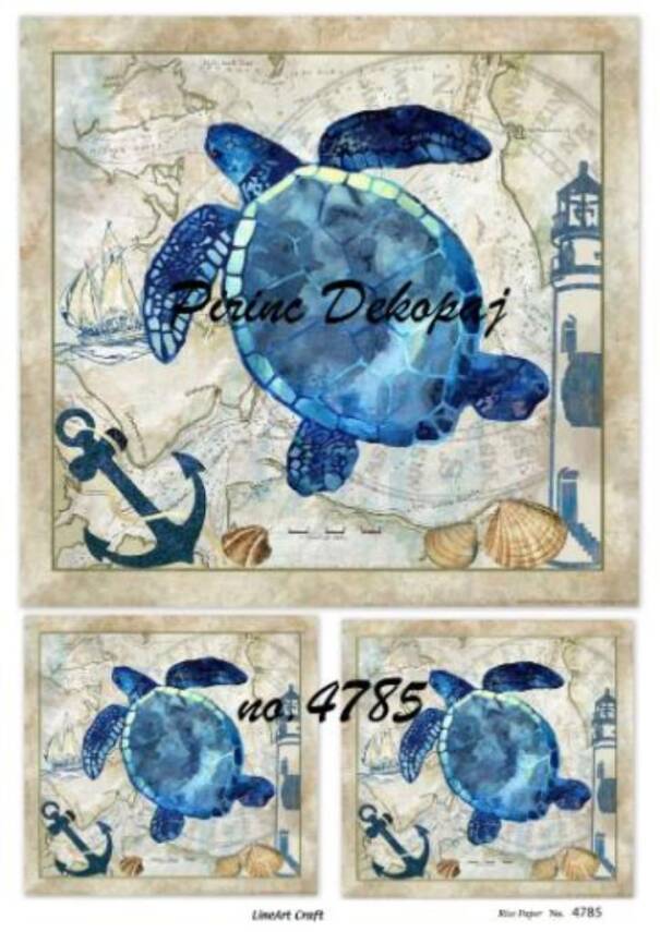 Kaplumbağa Desenli Pirinç Dekopaj Model : 4785 - 1