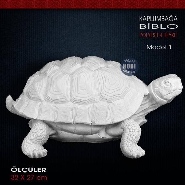Kaplumbağa Heykeli Model 1 (32x27 cm) Ham Polyester - 1