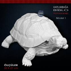 Kaplumbağa Heykeli Model 1 (32x27 cm) Ham Polyester - Tual Hobi Sanat (1)