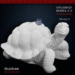 Kaplumbağa Heykeli Model 2 (33x24 cm) Ham Polyester - Tual Hobi Sanat (1)