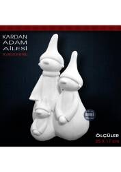 Kardan Adam Ailesi Biblo (25x17 cm) Ham Polyester - Tual Hobi Sanat (1)