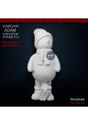 Kardan Adam Biblo Hediye Paketli (19x9 cm) Ham Polyester - Tual Hobi Sanat