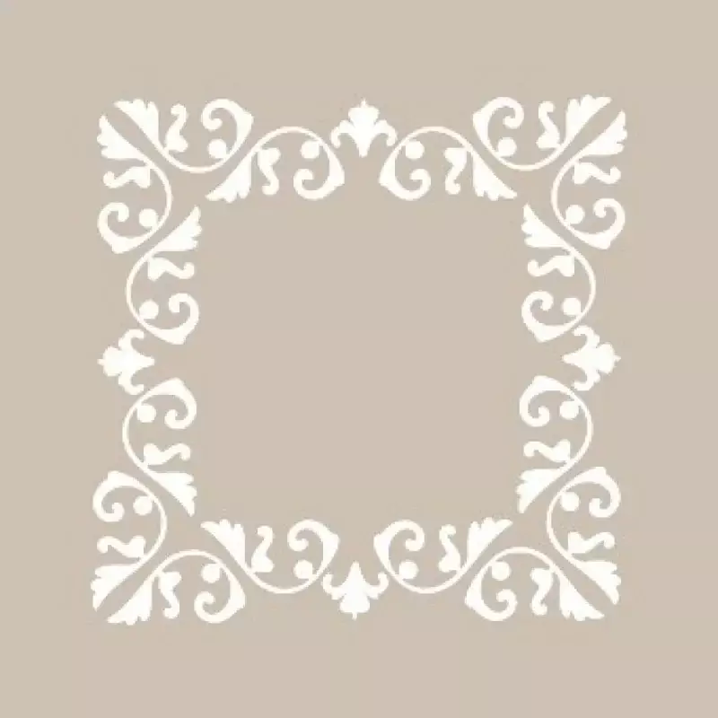 Kare Motifli Kare Stencil Şablon KA02 - 1