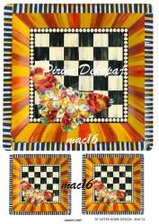 Kareli Kelebek Desenli Pirinç Dekopaj Model : mac16 - Line Art