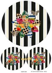 Karo Çiçek Desenli Pirinç Dekopaj Model : mac06 - Line Art