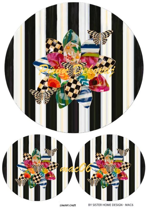 Karo Çiçek Desenli Pirinç Dekopaj Model : mac06 - 1