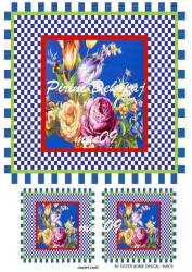 Karo Çiçek Desenli Pirinç Dekopaj Model : mac09 - Line Art