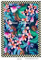 Karo Çiçek Desenli Pirinç Dekopaj Model : mac19 - Line Art