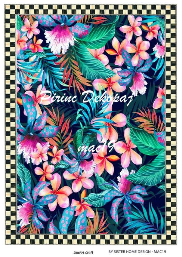 Karo Çiçek Desenli Pirinç Dekopaj Model : mac19 - 1