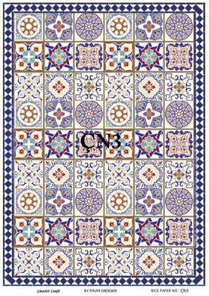 Karo Çini Desenli Pirinç Dekopaj Model: ÇN03 - 1