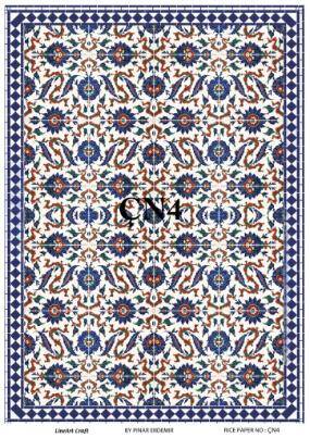 Karo Çini Desenli Pirinç Dekopaj Model: ÇN04 - 1