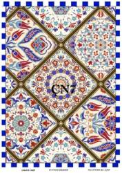 Karo Çini Desenli Pirinç Dekopaj Model: ÇN07 - Line Art