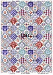 Karo Çini Desenli Pirinç Dekopaj Model: ÇN12 - Line Art