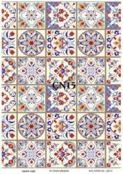 Karo Çini Desenli Pirinç Dekopaj Model: ÇN15 - Line Art