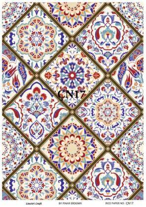 Karo Çini Desenli Pirinç Dekopaj Model: ÇN17 - 1