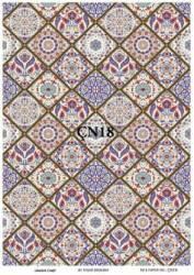 Karo Çini Desenli Pirinç Dekopaj Model: ÇN18 - Line Art