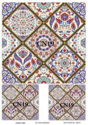 Karo Çini Desenli Pirinç Dekopaj Model: ÇN19 - Line Art