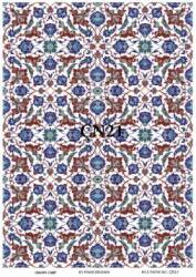 Karo Çini Desenli Pirinç Dekopaj Model: ÇN21 - Line Art