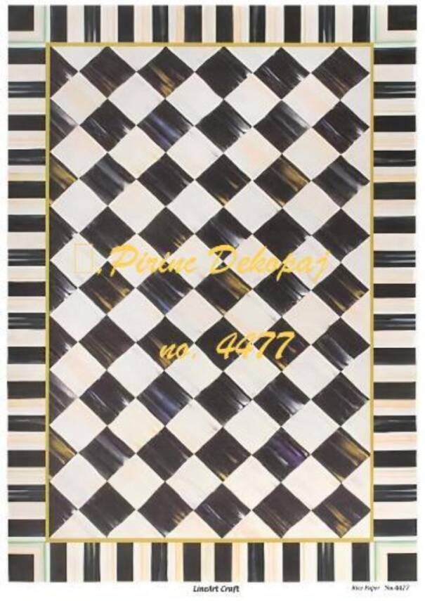 Karo Desenli Pirinç Dekopaj Model : 4477 - 1