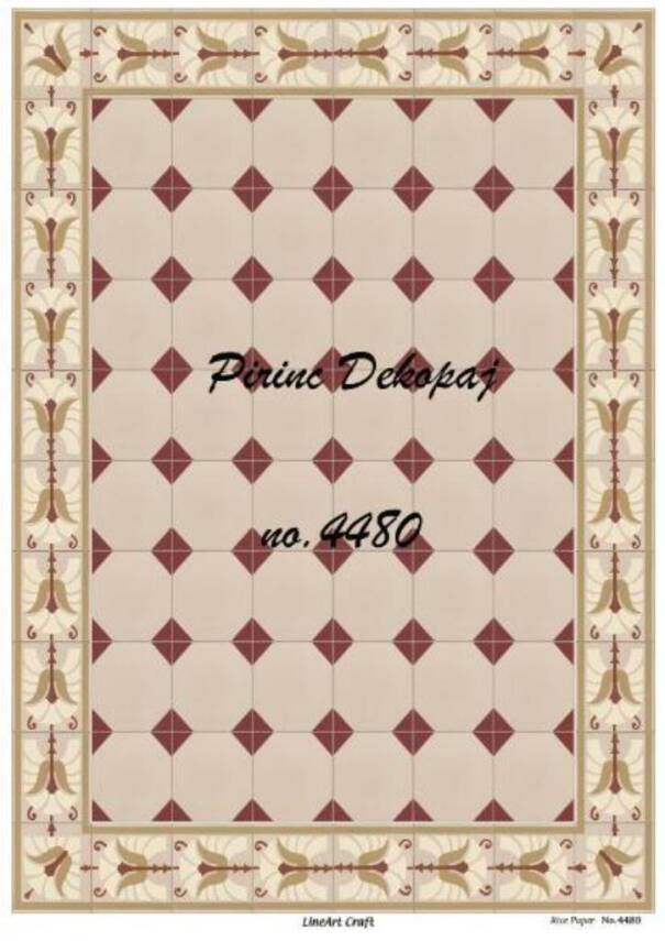 Karo Desenli Pirinç Dekopaj Model : 4480 - 1