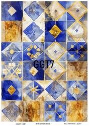 Karo Desenli Pirinç Dekopaj Model : GGT007 - Line Art